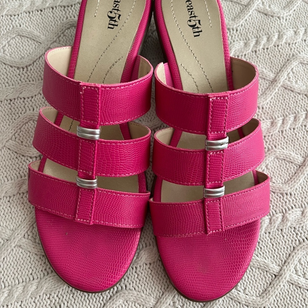 East 5th Pink Women's Strappy Sandals Small Heel Size 8.5 - Picture 13 of 13